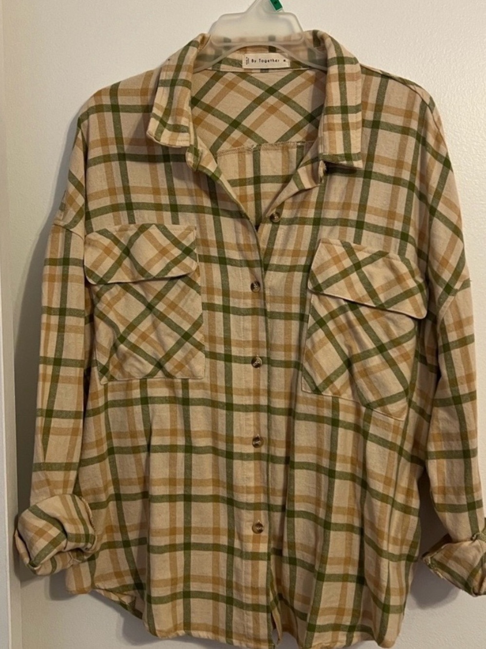 Yellow checkered Flannel